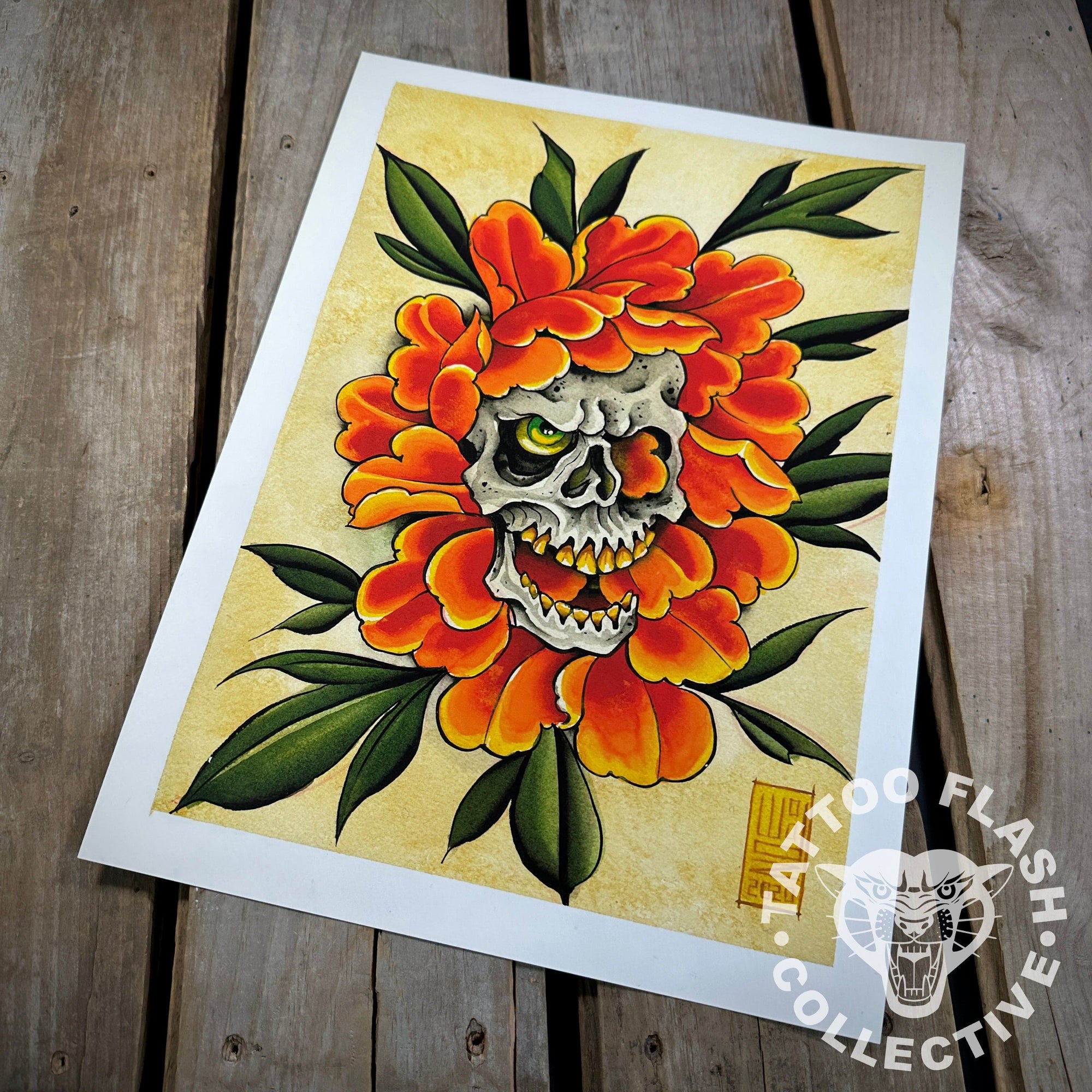 Woodz prints Woodz Tattoo Print #13- 12"x16"