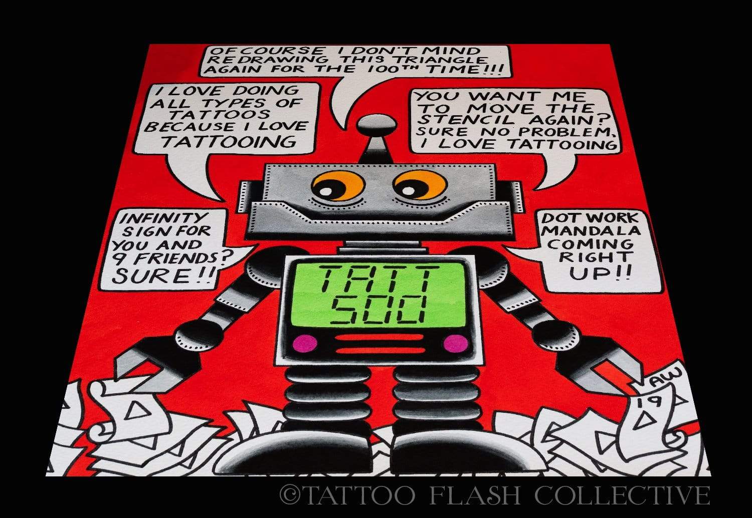 Adrian Willard Print #9 12"x16" - tattooflashcollective