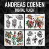 Andreas Coenen 4 page Digital Flash #1-#4 - tattooflashcollective