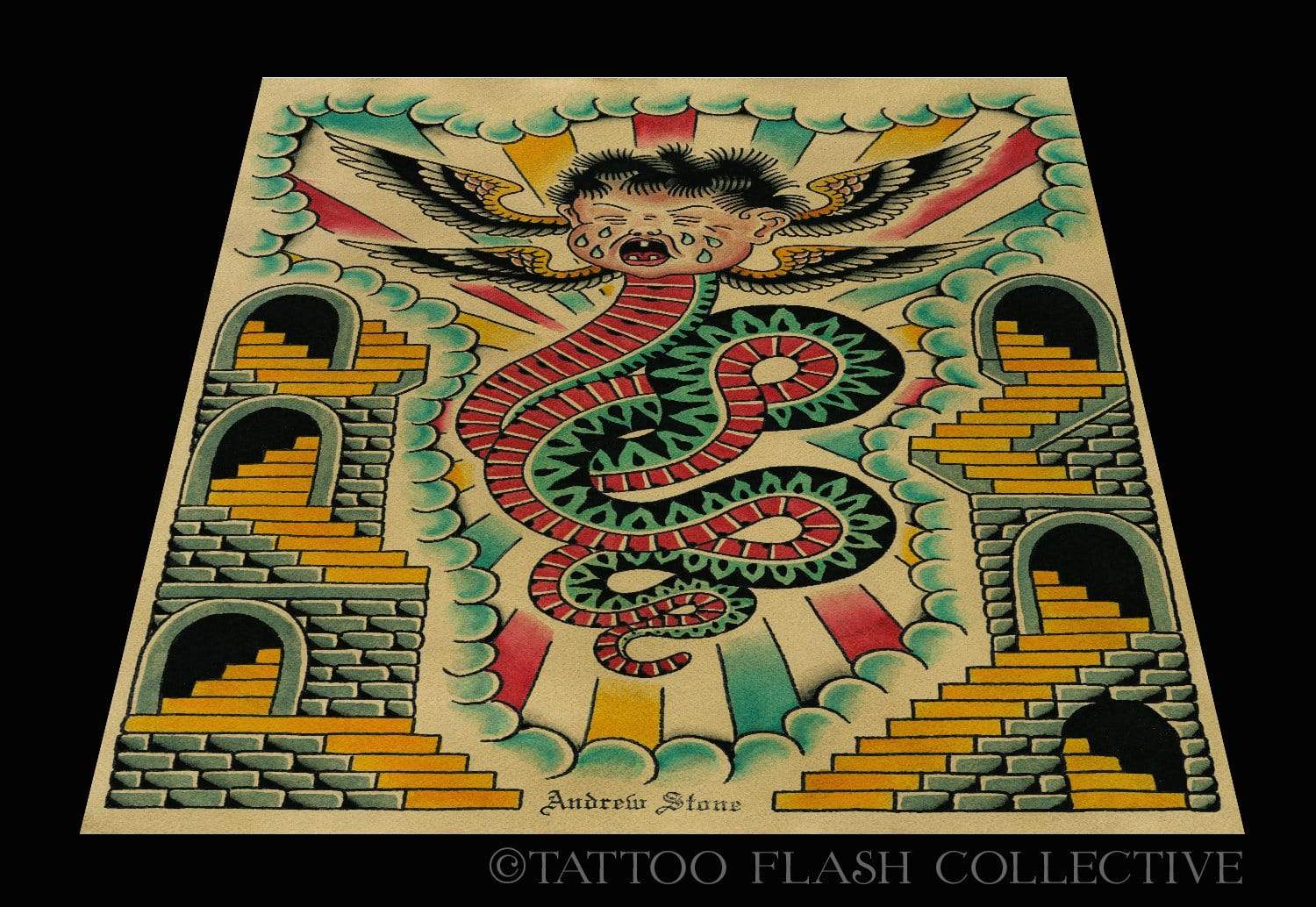 Andrew Stone  Print#3 13''x 19'' - tattooflashcollective