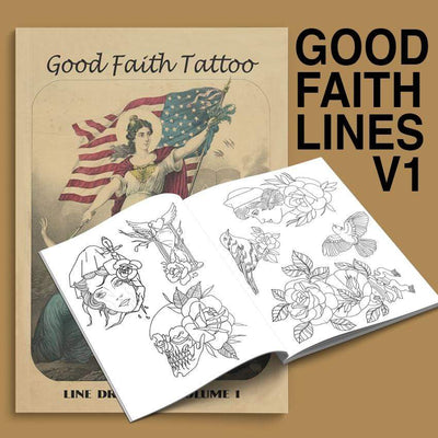 Black Stallion Tattoo Books Good Faith Tattoo Line Drawings Vol.1