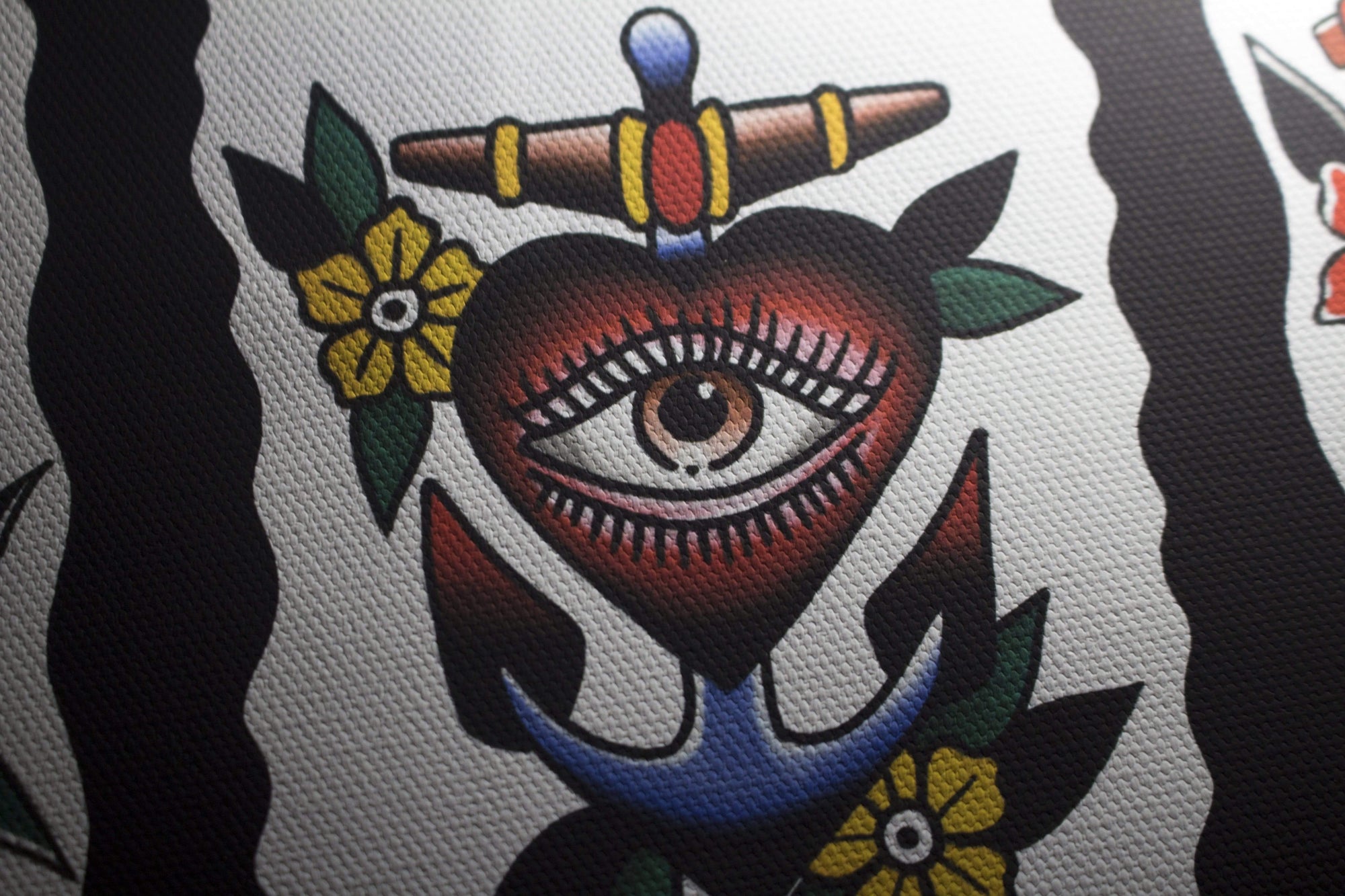 Black Stallion Vol.3 book Canvas print 30"x60" - tattooflashcollective