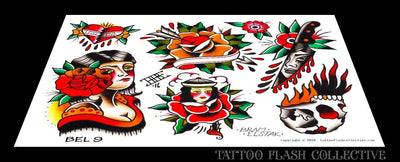 Bram Elstak 5 page Digital Flash #6-#10 - tattooflashcollective