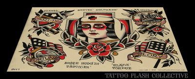 Bryce Hudgin 5 page Digital Flash #1-#5 - tattooflashcollective