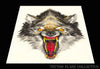 Caz Williamson Wolf CANVAS Print 30"x40" - tattooflashcollective