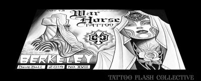 Dave Ball 4 page Digital Flash #13-#16 - tattooflashcollective