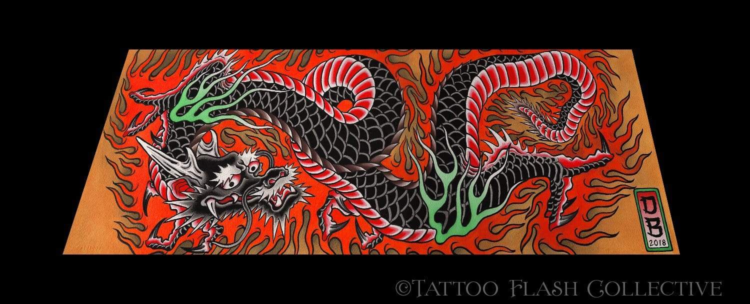 Dave Ball Print #2- 12"x36" - tattooflashcollective