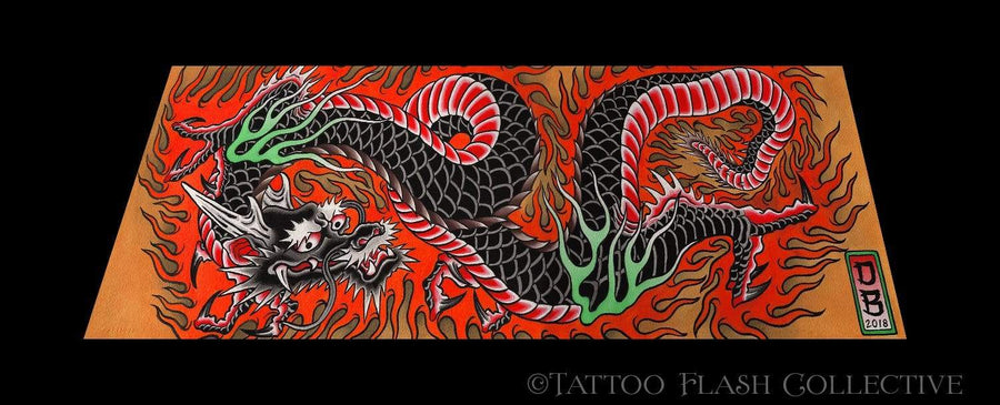 Dave Ball Print #2- 12"x36" - tattooflashcollective