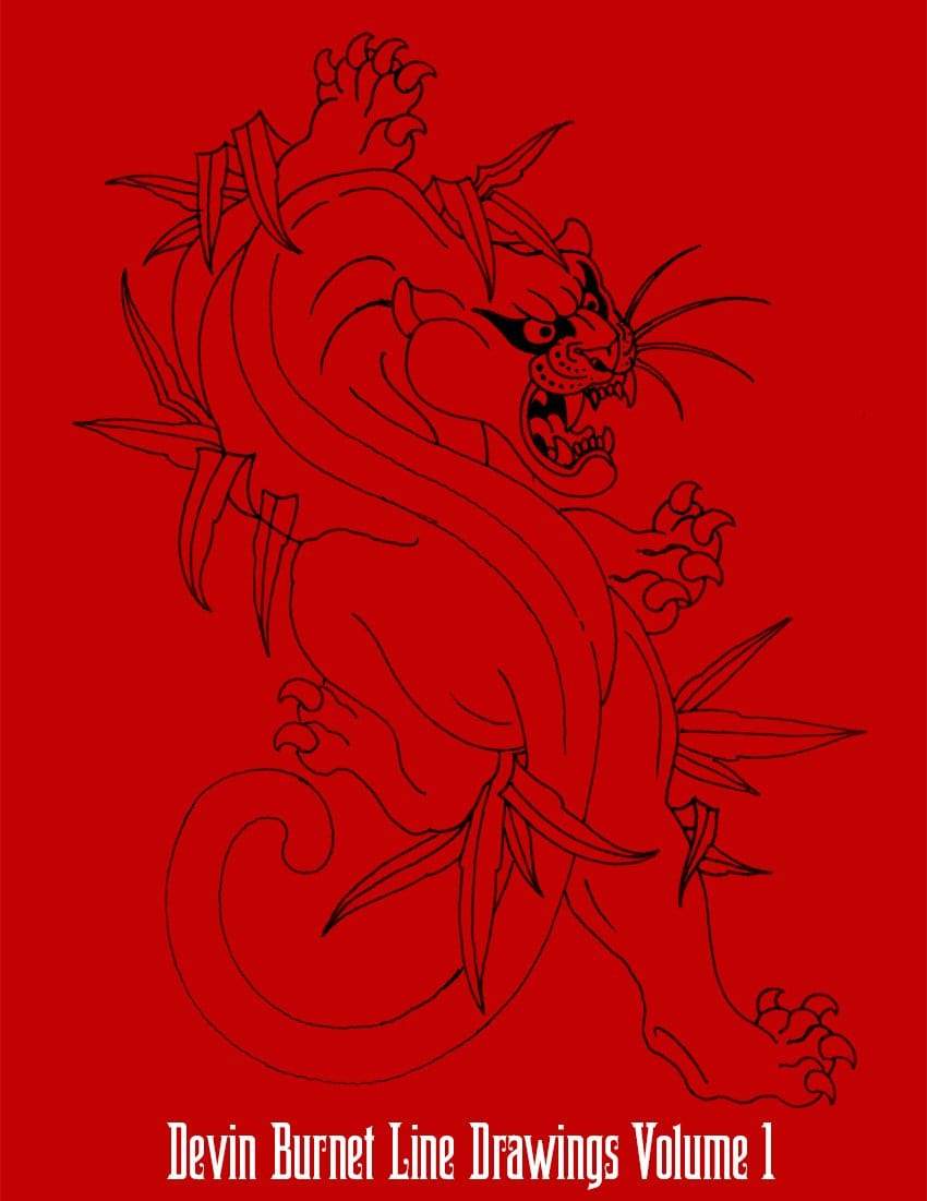 Devin Burnett Line Drawings Vol.1 Digital download - tattooflashcollective