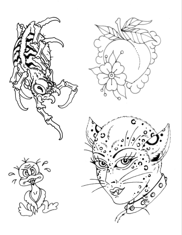 Devin Burnett Line Drawings Vol.2 Digital download - tattooflashcollective