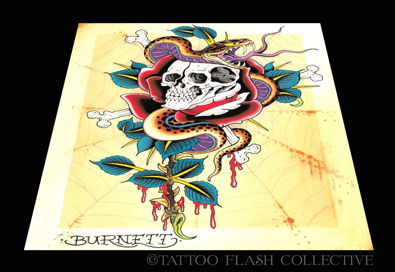 Devin Burnett Print#9 - 12''x16'' - tattooflashcollective