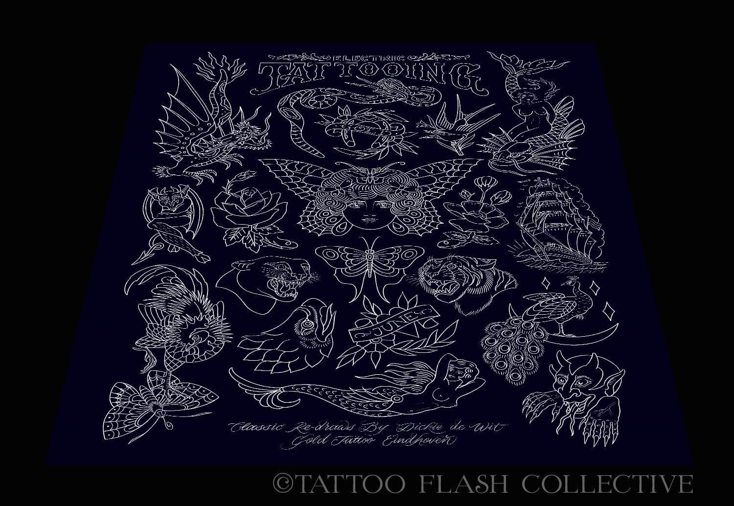 Dickie de Wit prints Dickie Gold Print#1 18"x24"