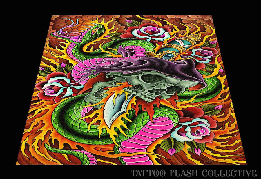 Enrico Galli Print#2 11"x17" - tattooflashcollective