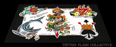 Eric Perfect 8 page Digital Flash #9-#16 - tattooflashcollective