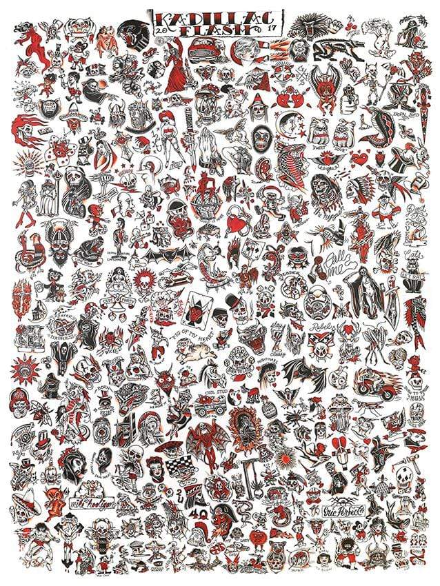 Eric Perfect/ Mike Hooligan 40"x60" canvas print - tattooflashcollective