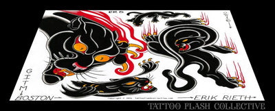 Erik Reith 6 page Digital Flash #1-#6 - tattooflashcollective