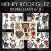 Henry Rodriguez 5 page Digital Flash #6-#10 - tattooflashcollective