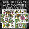 Hunter Spanks/Alex Doucette 6 page Digital Flash #1-#6 - tattooflashcollective