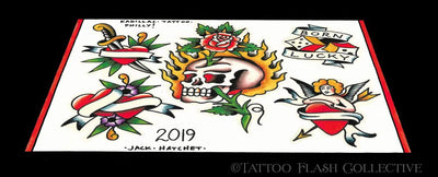 Jack Hatchet 5 page Digital Flash #1-#5 - tattooflashcollective