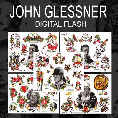 John Glessner 5 page Digital Flash #1-#5 - tattooflashcollective