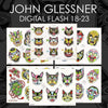 John Glessner 6 page Digital Flash #18-#23 - tattooflashcollective