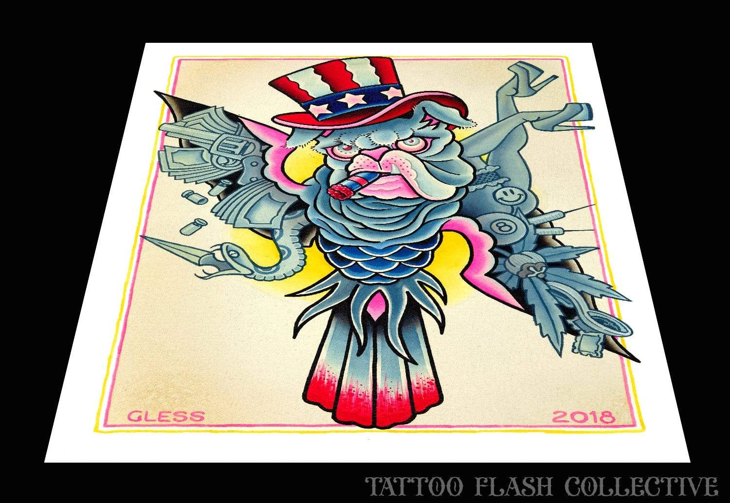 John Glessner Print#1  9"x12" - tattooflashcollective