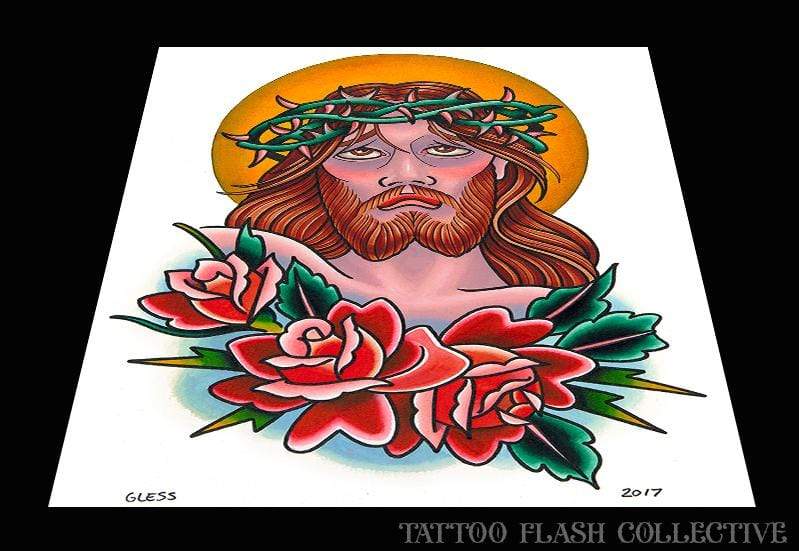 John Glessner Print#4 9"x12" - tattooflashcollective