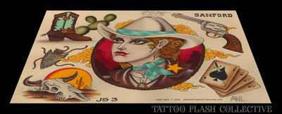 Jon Sanford 5 page Digital Flash - tattooflashcollective