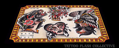 Kate Collins 6 page Digital Flash #1-#6 - tattooflashcollective