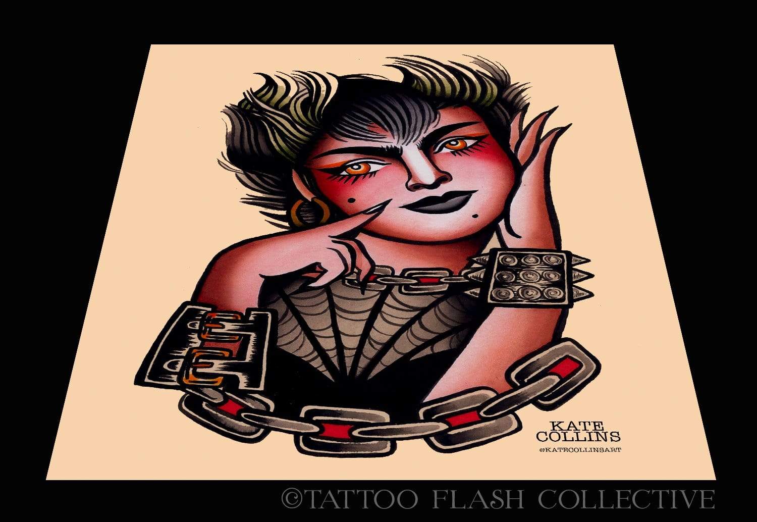 Kate Collins Print#2 11''x14'' - tattooflashcollective