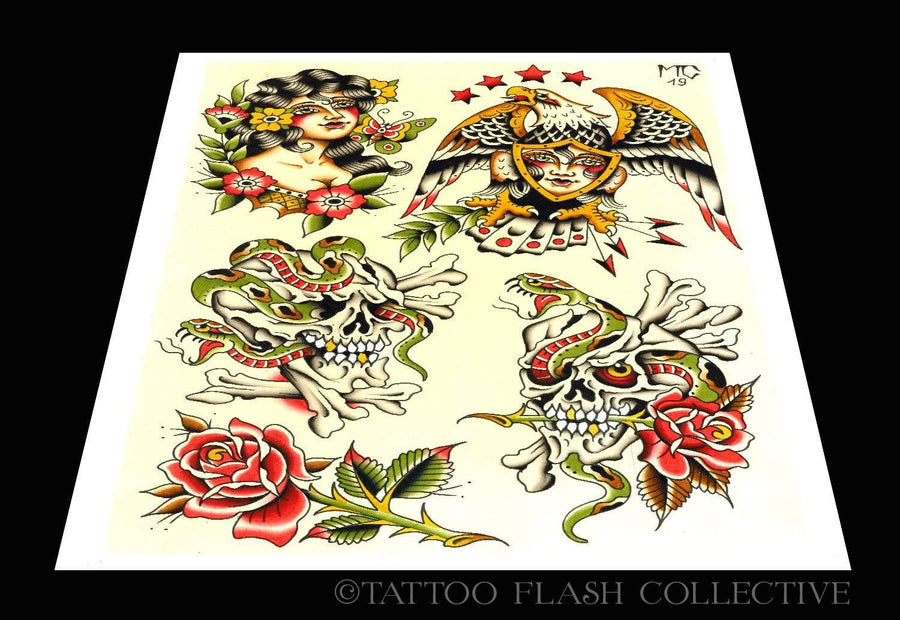 Marc Christinat #4- 12''x16'' and 18''x24'' - tattooflashcollective