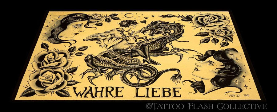 Mary Joy Print#1 11"x14" and 16"x20" - tattooflashcollective