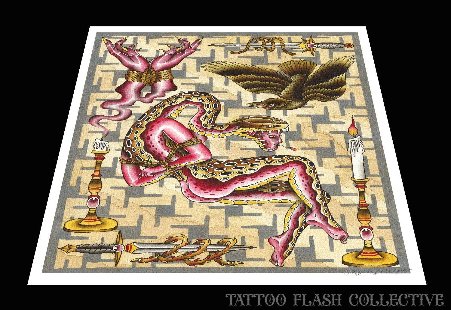 Noryan Baker Print#7 16"x20" or 20"x30" - tattooflashcollective