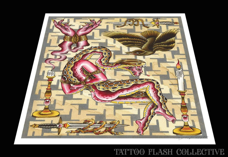 Noryan Baker Print#7 16"x20" or 20"x30" - tattooflashcollective