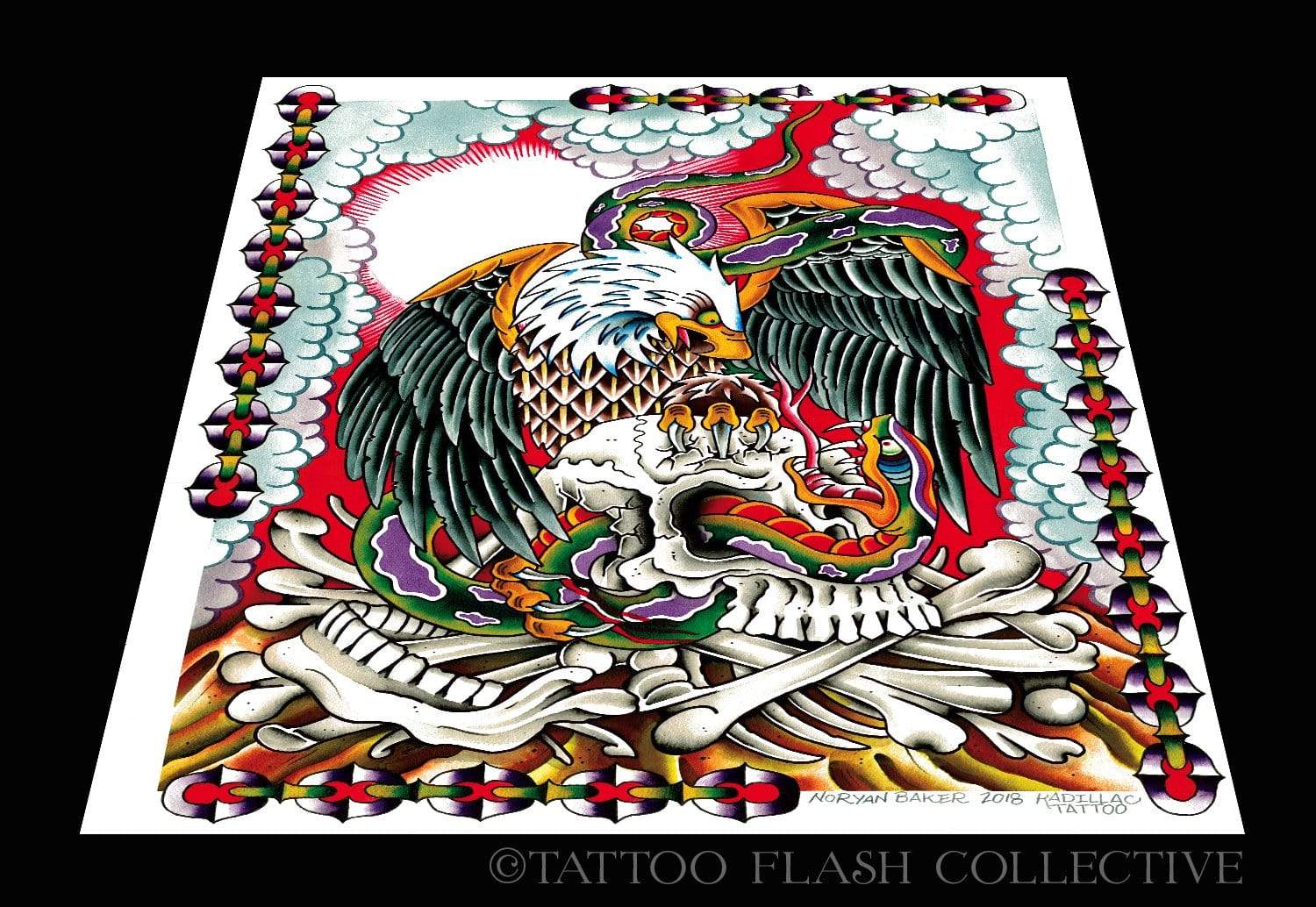 Noryan Baker Print#15 22"x30" - tattooflashcollective