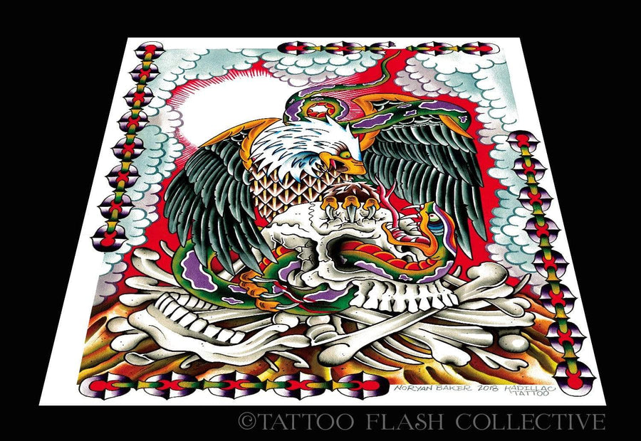 Noryan Baker Print#15 22"x30" - tattooflashcollective