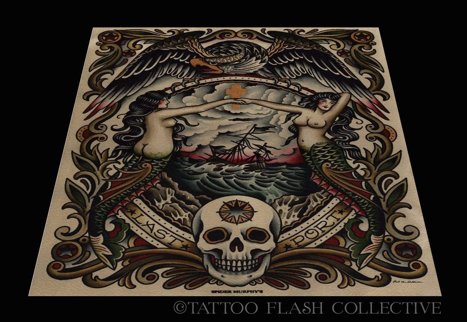 Paul Dobleman Print#3 11"x14" - tattooflashcollective