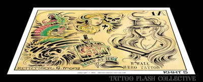 Randy Hall 8 page Digital Flash #1-#8 - tattooflashcollective
