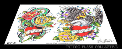 Rinto 8 page Digital Flash #1-#8 - tattooflashcollective