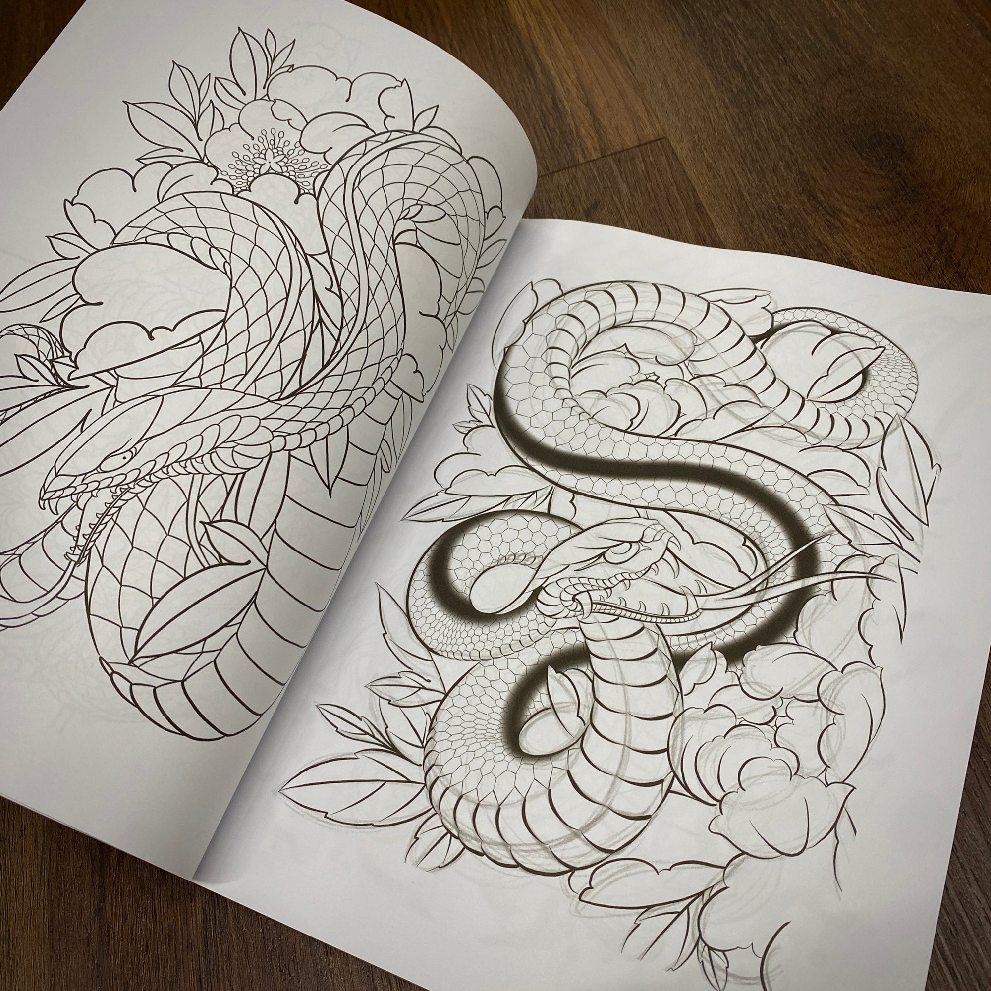 Tattoo Flash Collective Books Daniele Book line drawings