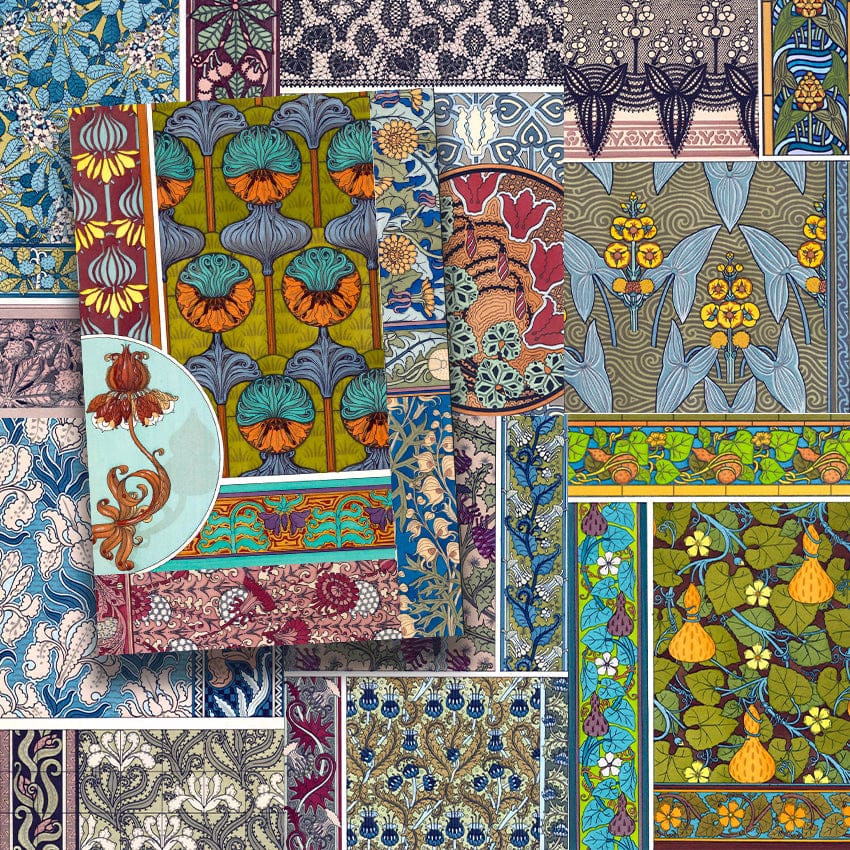 Tattoo Flash Collective Books Vintage Art Nouveau Flowers