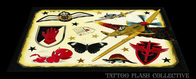 Victor Kensinger 5 page Digital Flash - tattooflashcollective