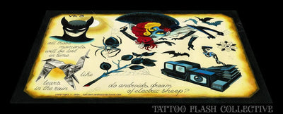 Victor Kensinger 5 page Digital Flash - tattooflashcollective