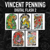 Vincent Penning 5 page Digital Flash #6-#10 - tattooflashcollective